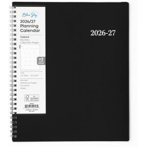 Blue Sky 2026-2027 Monthly Academic Year Planner Calendar, July 2026 – June 2027, 8″ x 10″, Monthly Layout, Flexible Cover, Wirebound, Laminated Tabs, Enterprise(Enterprise- 2026/2027)