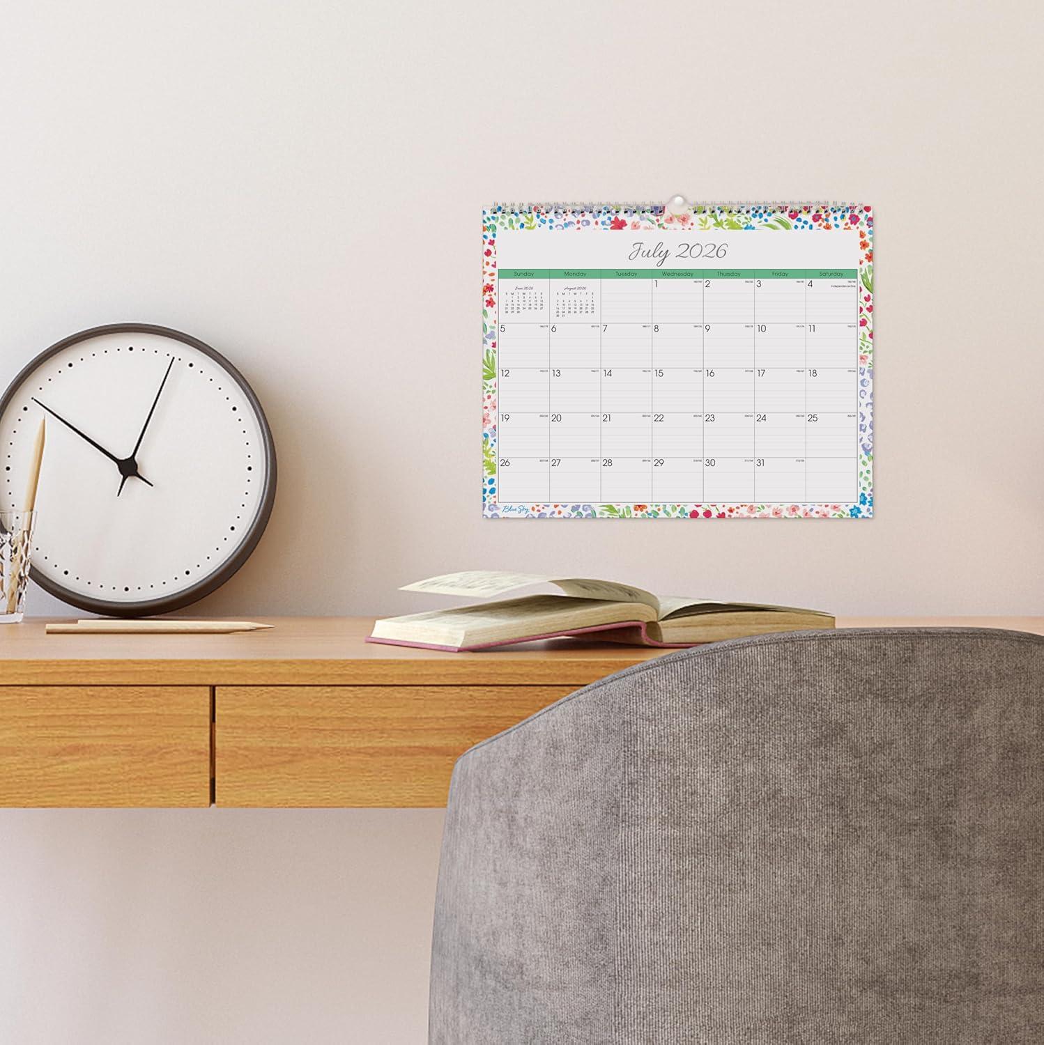 imageBlue Sky 20262027 Monthly Academic Year Wall Calendar July 2026 June 2027 15 x 12 Durable Twin Wire Binding Perfect For Home Office And Classroom Ditsy Dapple LightDitsy Dapple Light 20262027