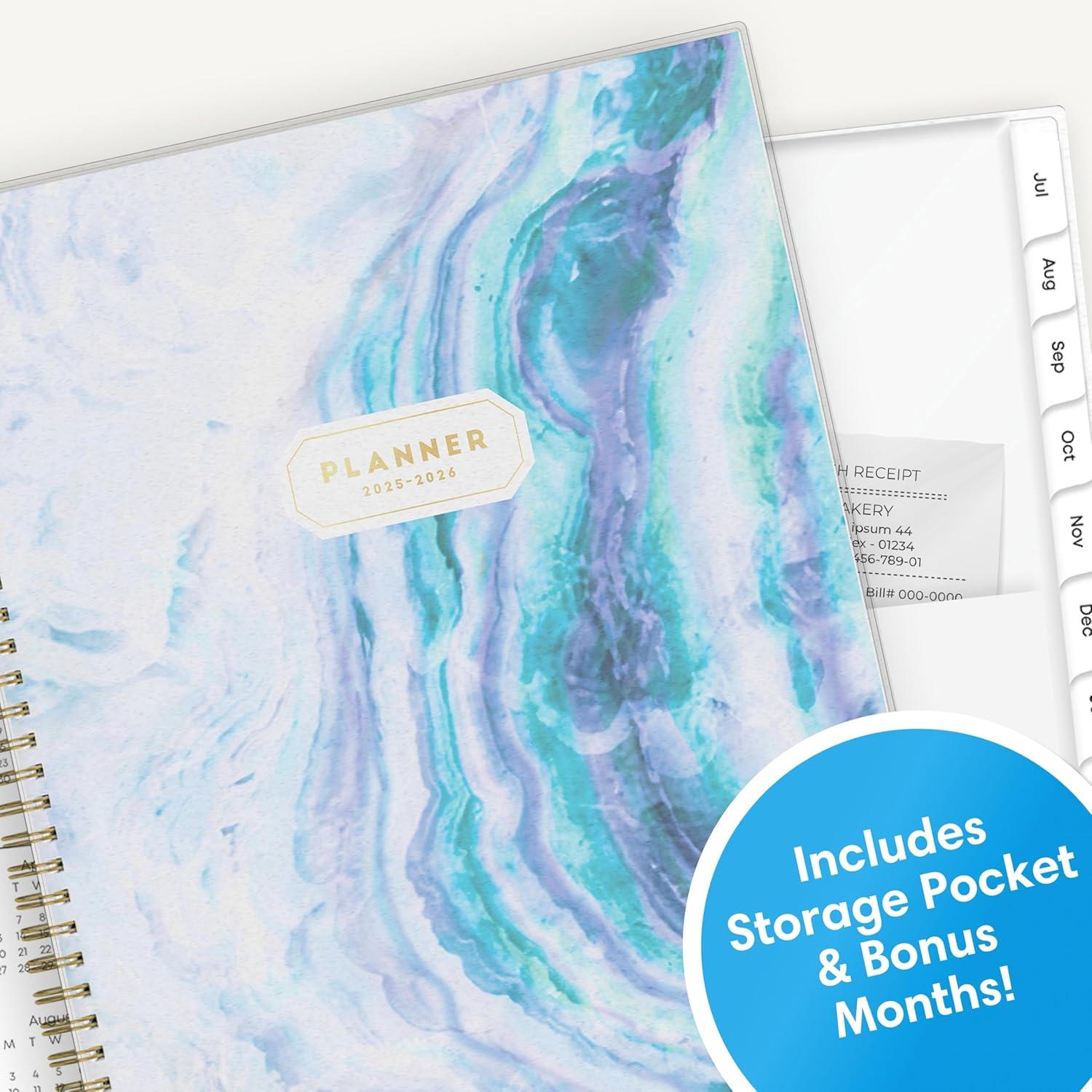 imageBlue Sky 20262027 Weekly and Monthly Academic Year Planner Calendar July 2026 June 2027 85 x 11 Flexible Cover Wirebound Laminated Tabs Storage Pocket GemmaGemma 20252026