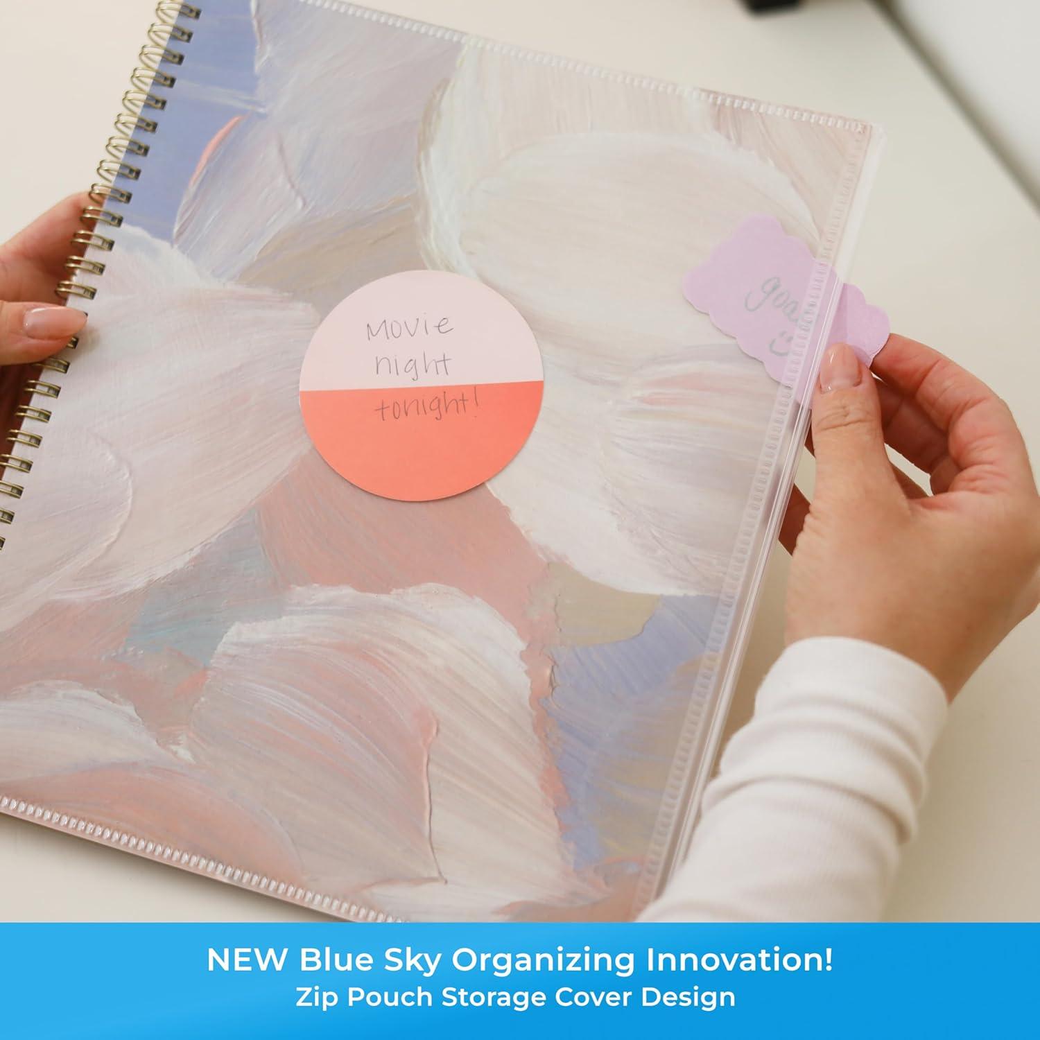 imageBlue Sky 20262027 Weekly and Monthly Academic Year Planner Calendar July 2026 June 2027 85 x 11 Flexible Cover With Zip Pouch Wirebound Storage Pocket NickelsonNickelson 20252026