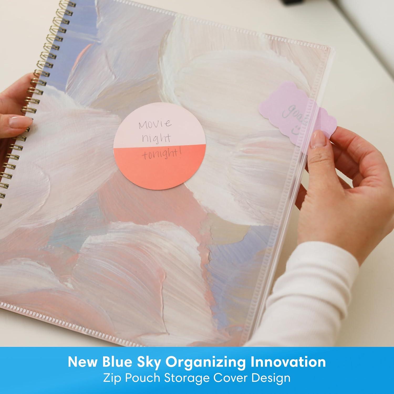 imageBlue Sky 20262027 Weekly and Monthly Academic Year Planner Calendar July 2026 June 2027 85 x 11 Flexible Cover With Zip Pouch Wirebound Storage Pocket NickelsonNickelson 20262027