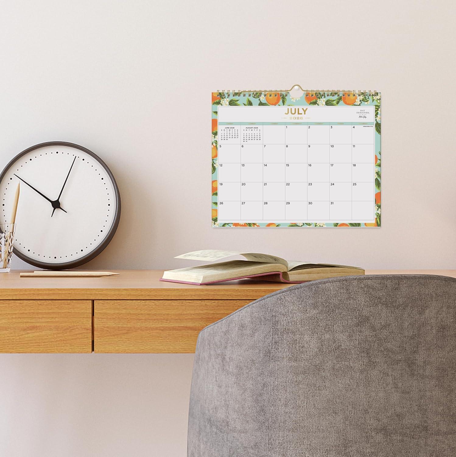 imageBlue Sky Day Designer 20262027 18 Month Monthly Academic Year Wall Calendar July 2026 December 2027 11 x 875 Durable Twin Wire Binding Colorful Interior Perfect For Home Office And Classroom Orange Blossom MintOrange Blossom Mint 20262027