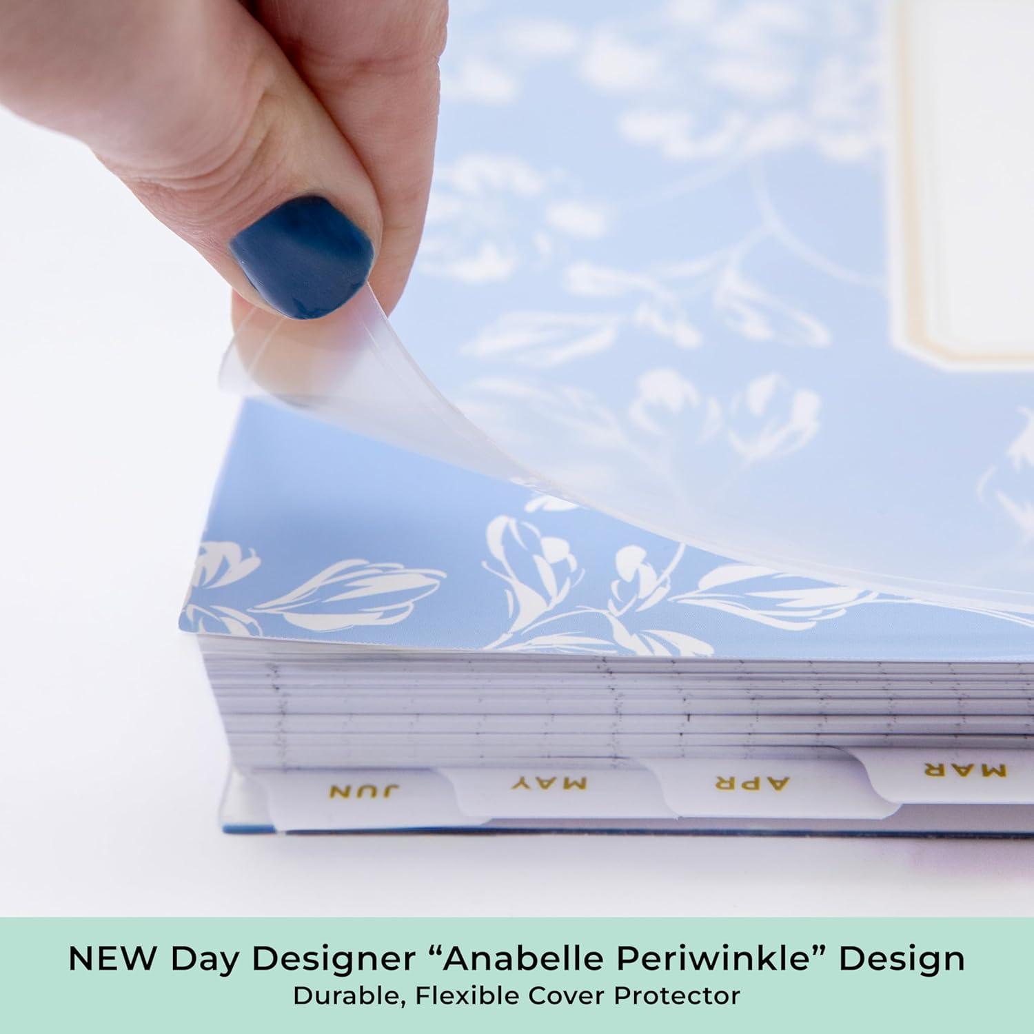 imageBlue Sky Day Designer 20262027 Daily and Monthly Academic Year Planner Calendar July 2026 June 2027 8 x 10 Flexible Cover Laminated Tabs Storage Pocket Includes Stickers Black StripeAnnabel 20262027