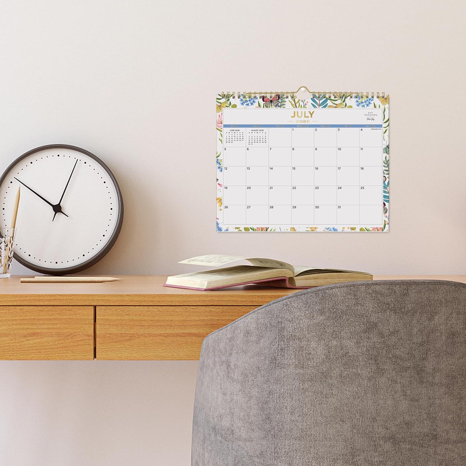 imageBlue Sky Day Designer 20262027 Monthly Academic Year Wall Calendar July 2026 June 2027 11 x 875 Durable Twin Wire Binding Perfect For Home Office And Classroom FlutterFlutter 20262027