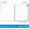 Blue Sky 2026-2027 Monthly Academic Year Planner Calendar, July 2026 – June 2027, 8″ x 10″, Monthly Layout, Flexible Cover, Laminated Tabs, Wirebound, Chanson(Chanson- 2025/2026)