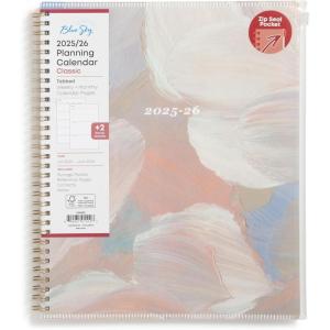 Blue Sky 2026-2027 Weekly and Monthly Academic Year Planner Calendar, July 2026 – June 2027, 8.5″ x 11″, Flexible Cover With Zip Pouch, Wirebound, Storage Pocket, Nickelson(Nickelson- 2025/2026)
