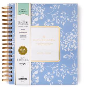 Blue Sky Day Designer 2026-2027 Daily and Monthly Academic Year Planner Calendar, July 2026 – June 2027, 8″ x 10″, Flexible Cover, Laminated Tabs, Storage Pocket, Includes Stickers, Black Stripe(Annabel- 2026/2027)