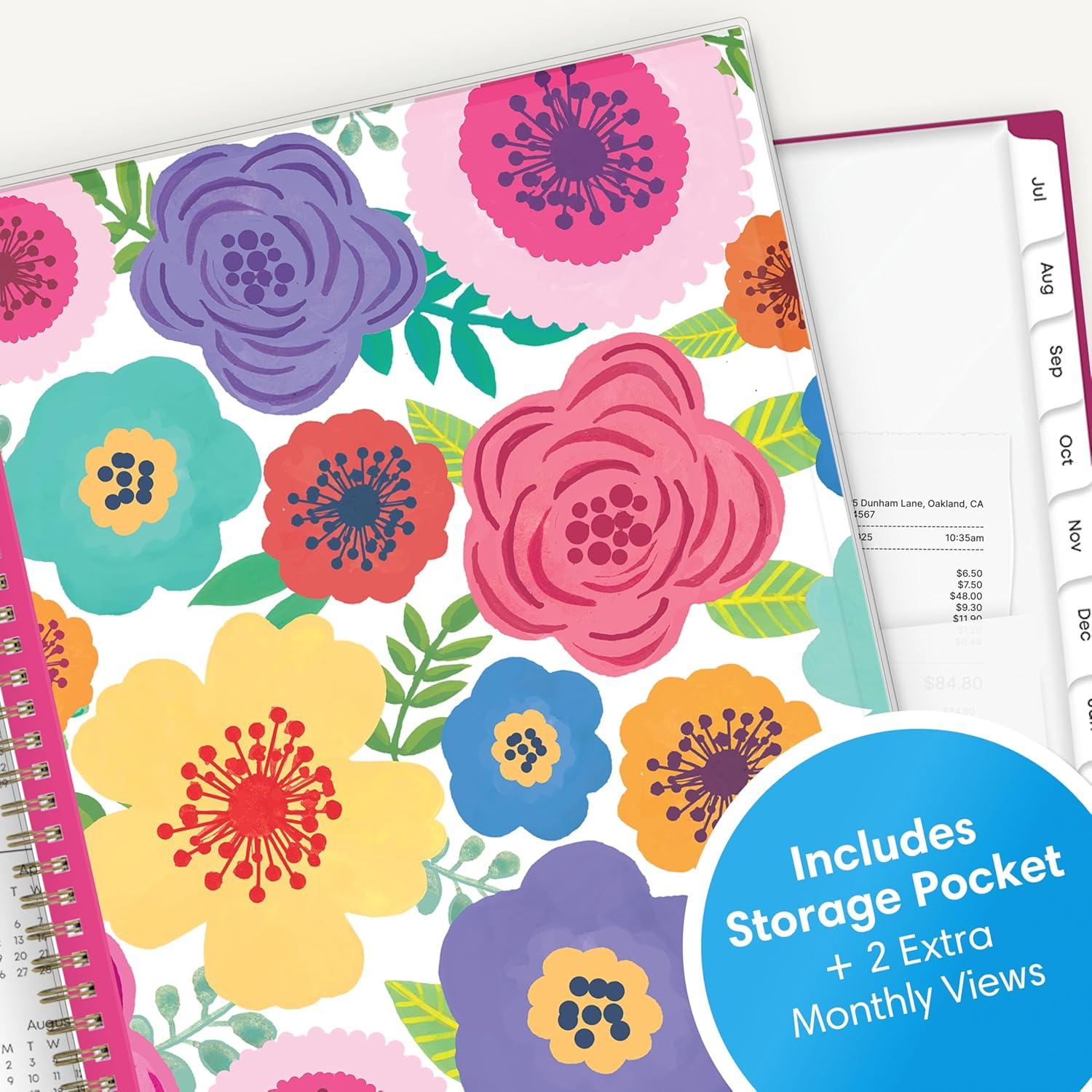 imageBlue Sky 20262027 Weekly and Monthly Academic Year Planner Calendar July 2026 June 2027 85 x 11 Flexible Pocket Cover Wirebound Storage Pocket Laminated Tabs MahaloMahalo 20262027