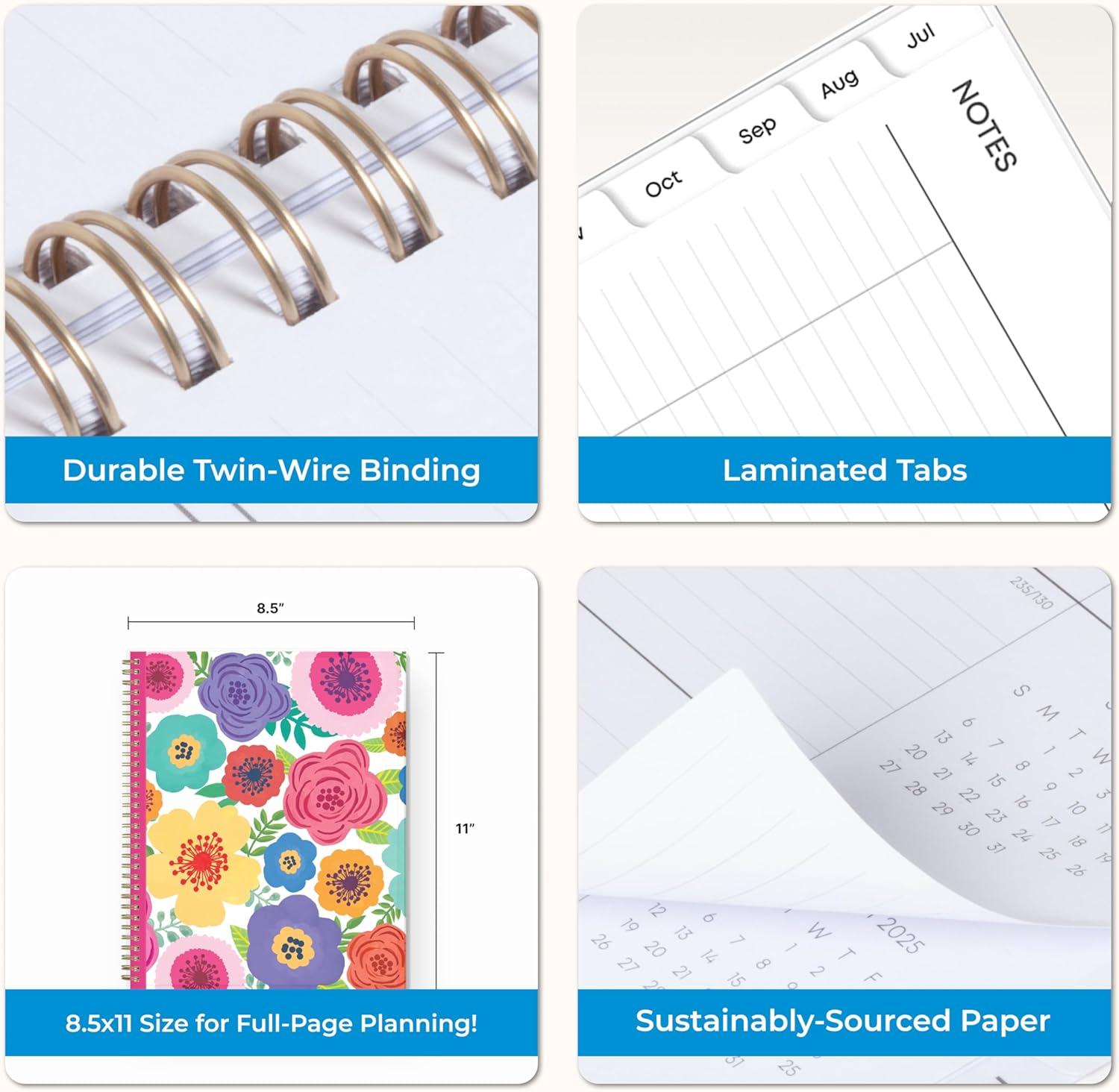 imageBlue Sky 20262027 Weekly and Monthly Academic Year Planner Calendar July 2026 June 2027 85 x 11 Flexible Pocket Cover Wirebound Storage Pocket Laminated Tabs MahaloMahalo 20252026