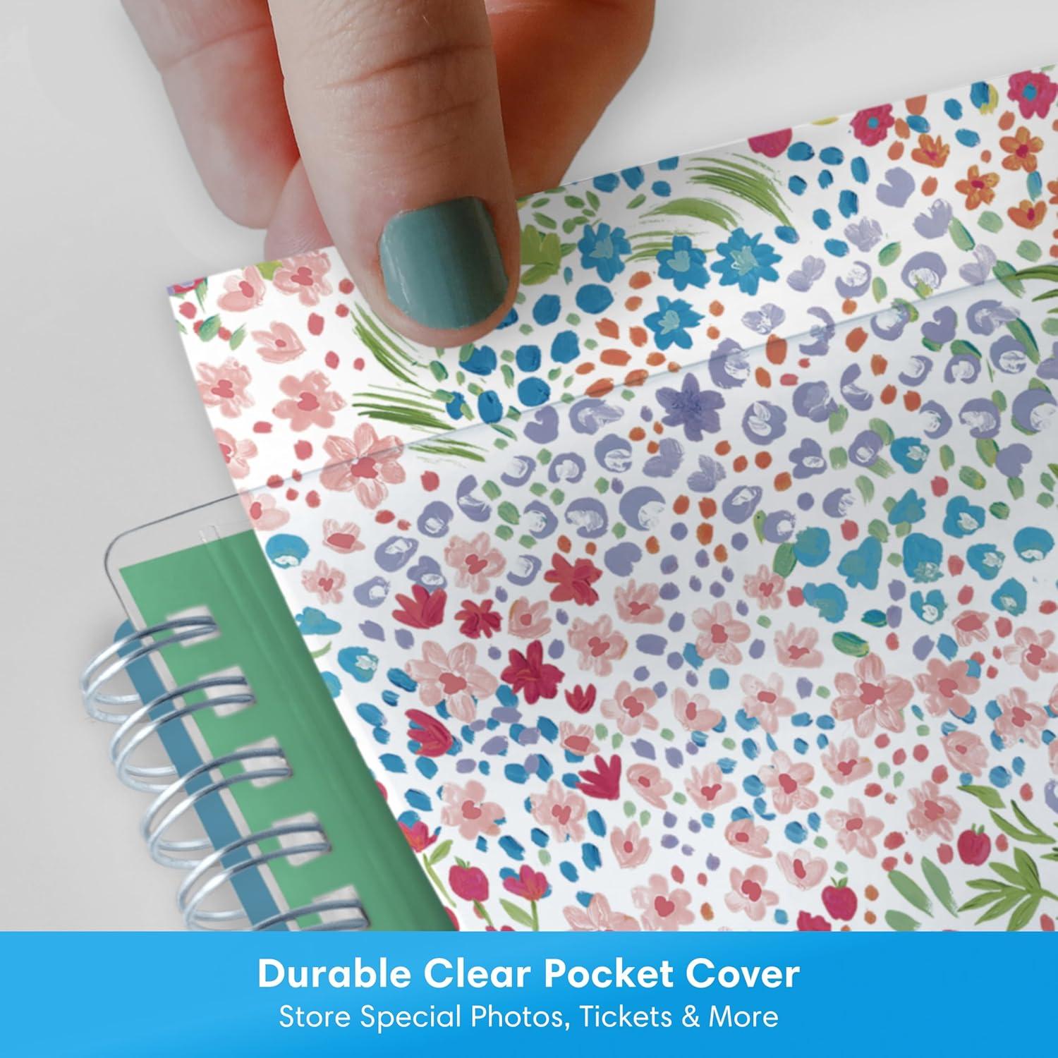 imageBlue Sky 20262027 Weekly and Monthly Academic Year Teacher Lesson Planner Calendar July 2026 June 2027 85 x 11 Clear Pocket Cover Wirebound Laminated Tabs Storage Pocket Ditsy Dapple LightDitsy Dapple Light 20262027