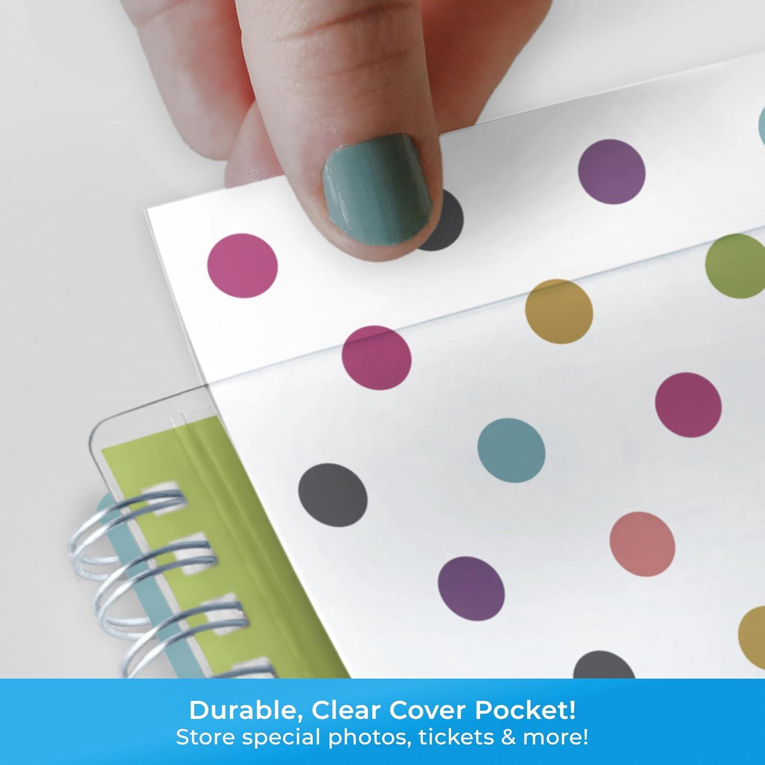 imageBlue Sky 20262027 Weekly and Monthly Academic Year Teacher Lesson Planner Calendar July 2026 June 2027 85 x 11 Clear Pocket Cover Wirebound Laminated Tabs Storage Pocket DotsDots 20252026