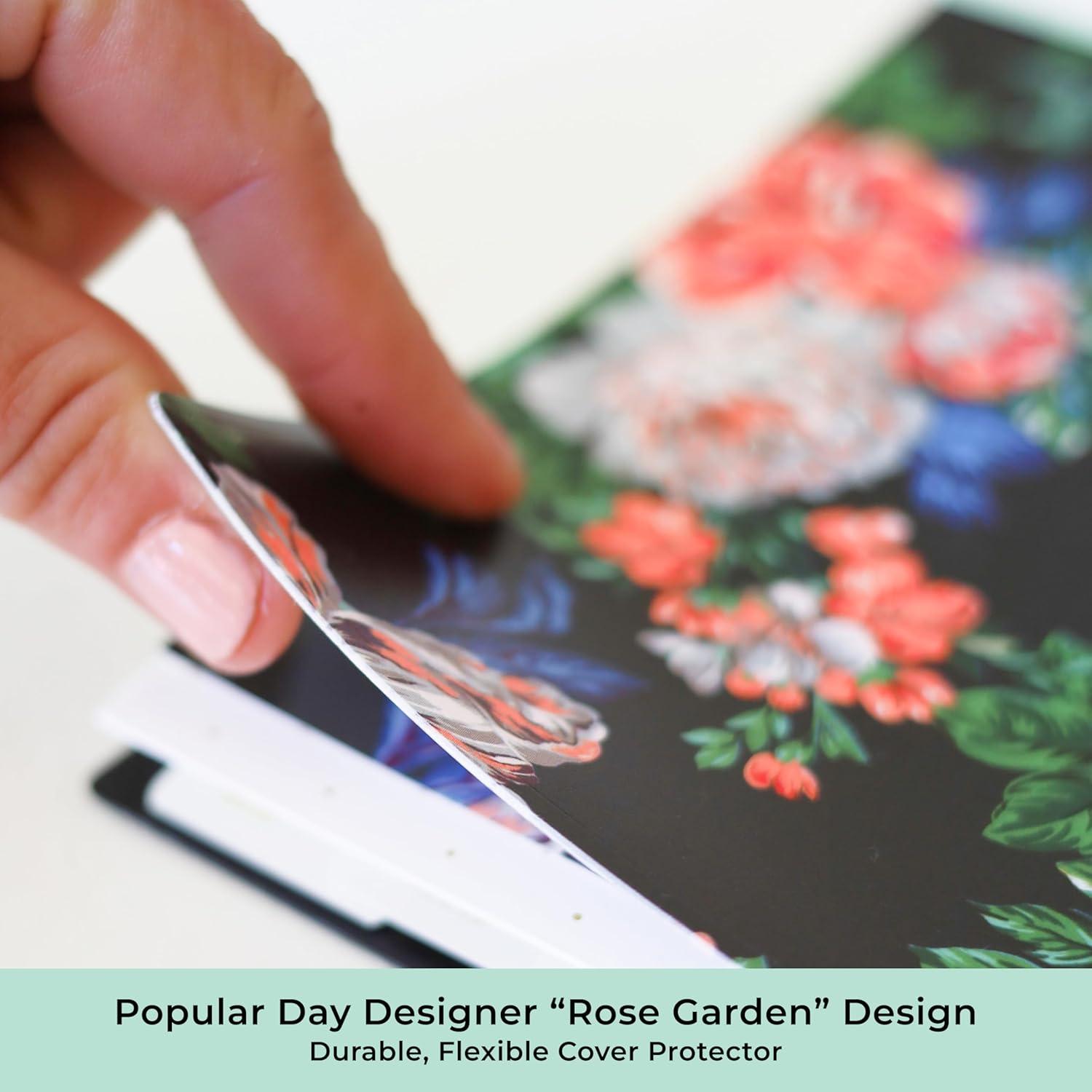 imageBlue Sky Day Designer 20262027 Weekly and Monthly Academic Year Planner Calendar July 2026 June 2027 85 x 11 Flexible Cover Laminated Tabs Storage Pocket Includes Stickers Rose GardenRose Garden 20262027