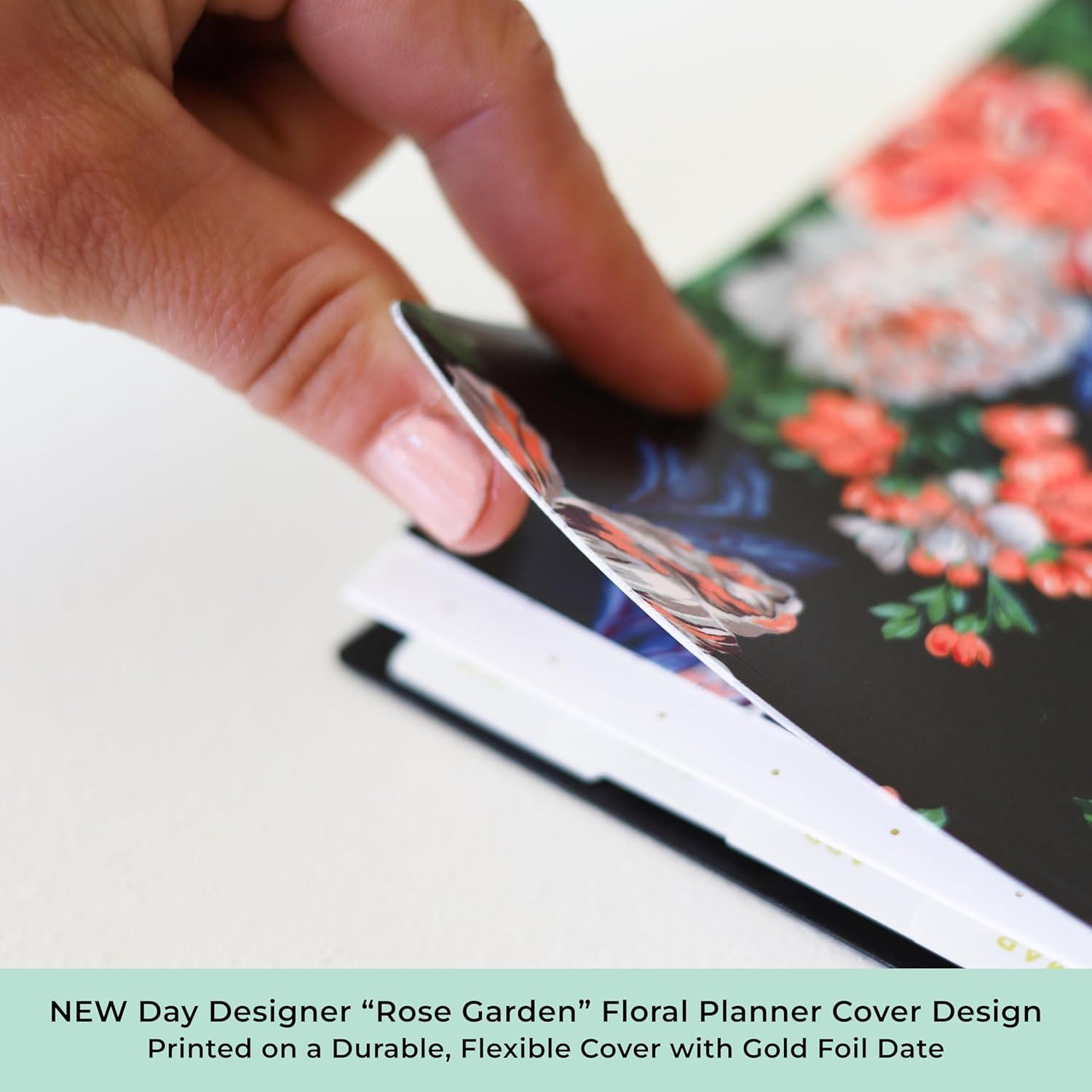 imageBlue Sky Day Designer 20262027 Weekly and Monthly Academic Year Planner Calendar July 2026 June 2027 85 x 11 Flexible Cover Laminated Tabs Storage Pocket Includes Stickers Rose GardenRose Garden 20252026