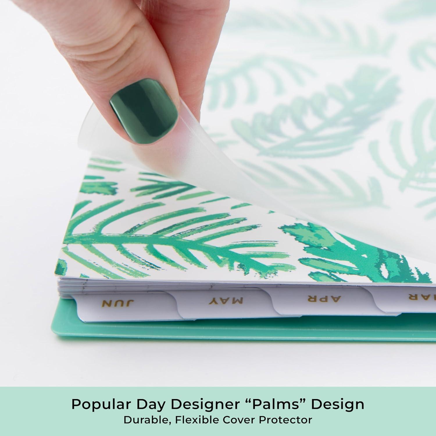 imageBlue Sky Day Designer 20262027 Weekly and Monthly Academic Year Planner Calendar July 2026 June 2027 85 x 11 Flexible Cover Laminated Tabs Storage Pocket Includes Stickers PalmsPalms 20262027