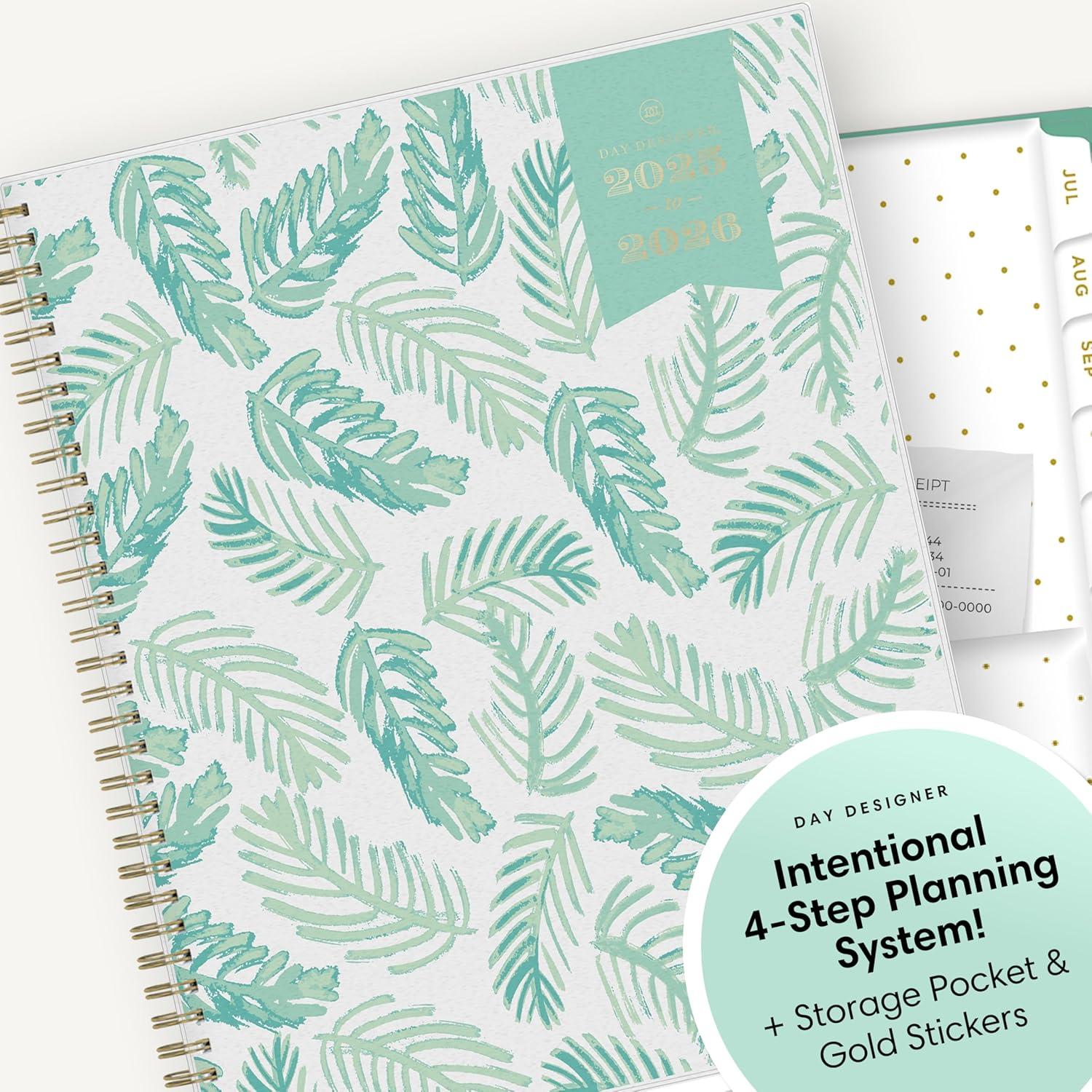 imageBlue Sky Day Designer 20262027 Weekly and Monthly Academic Year Planner Calendar July 2026 June 2027 85 x 11 Flexible Cover Laminated Tabs Storage Pocket Includes Stickers PalmsPalms 20252026