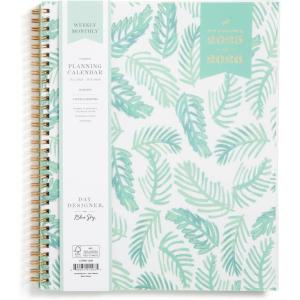 Blue Sky Day Designer 2026-2027 Weekly and Monthly Academic Year Planner Calendar, July 2026 – June 2027, 8.5″ x 11″, Flexible Cover, Laminated Tabs, Storage Pocket, Includes Stickers, Palms(Palms- 2025/2026)