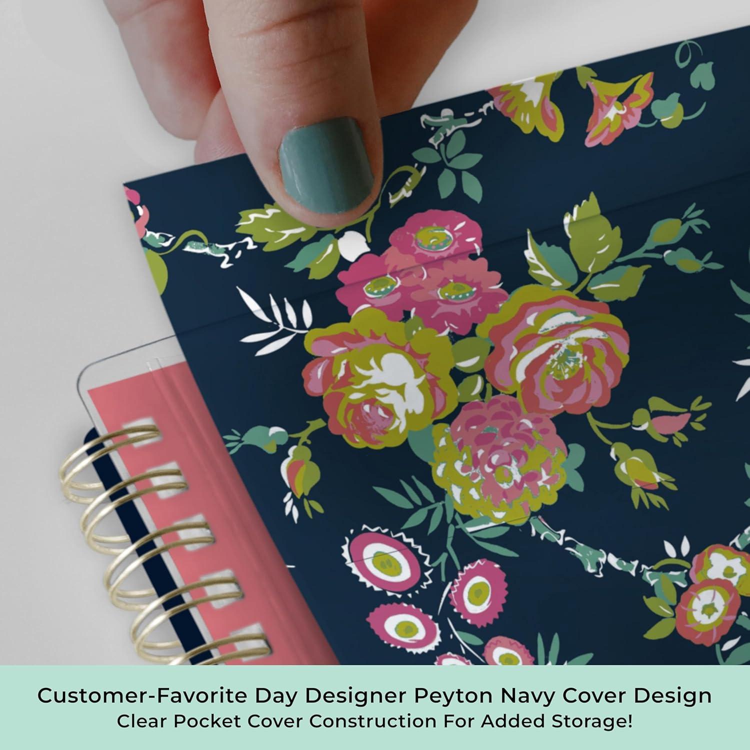 imageBlue Sky Day Designer 20262027 Weekly and Monthly Academic Year Planner Calendar July 2026 June 2027 85 x 11 Clear Pocket Cover Laminated Tabs Storage Pocket Includes Stickers Peyton NavyPeyton Navy 20252026