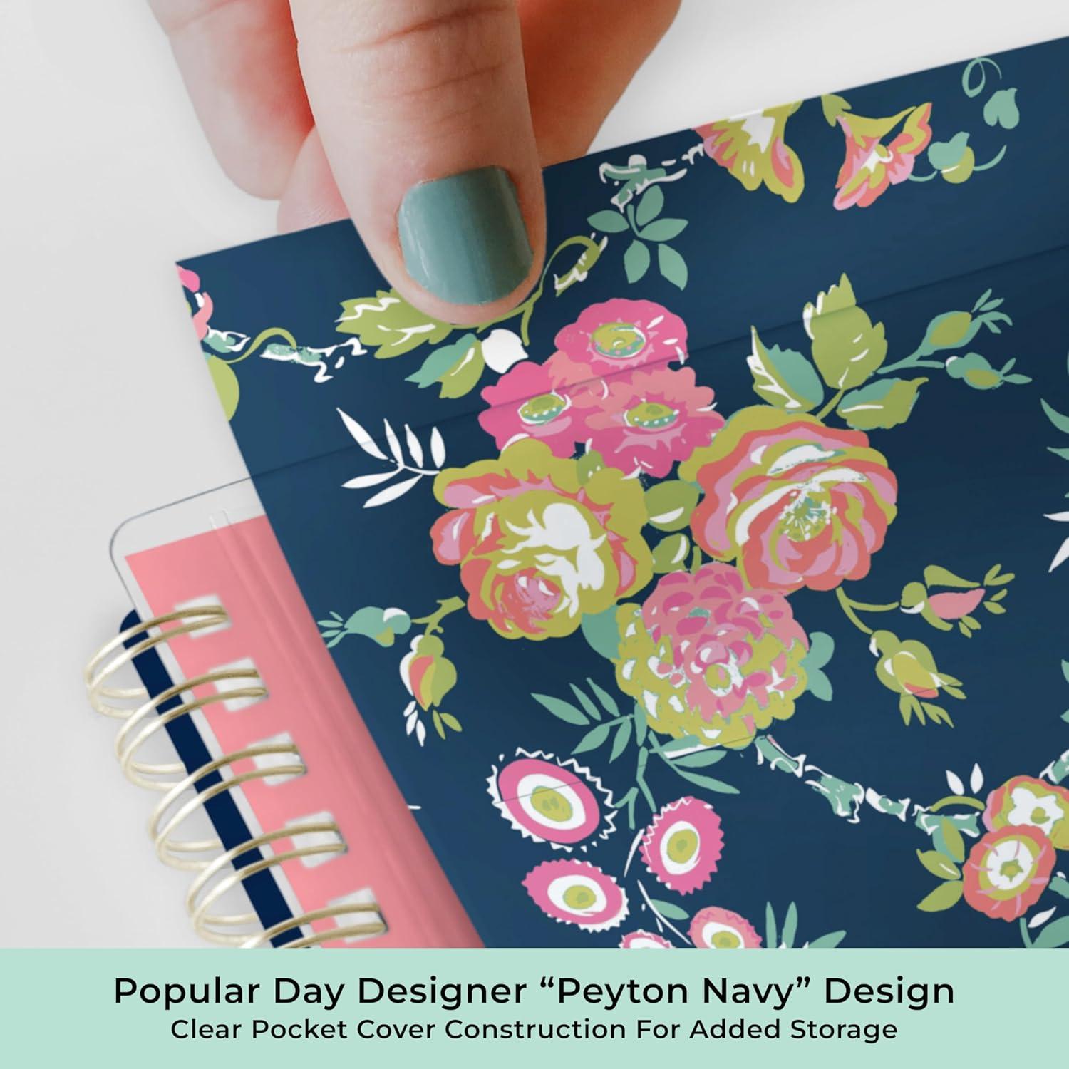 imageBlue Sky Day Designer 20262027 Weekly and Monthly Academic Year Planner Calendar July 2026 June 2027 85 x 11 Clear Pocket Cover Laminated Tabs Storage Pocket Includes Stickers Peyton NavyPeyton Navy 20262027