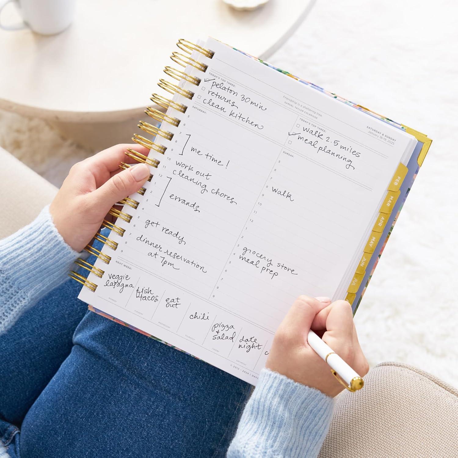 imageDay Designer 20262027 Daily Planner Premium Planner for Stylish Organization Combines Monthly Calendar Hourly Schedule ToDo List Gratitude Goal Setting Inspirational Quotes Stickers amp More Elegant laminated Cover with Gold Accents Azure 202627Lorelei
