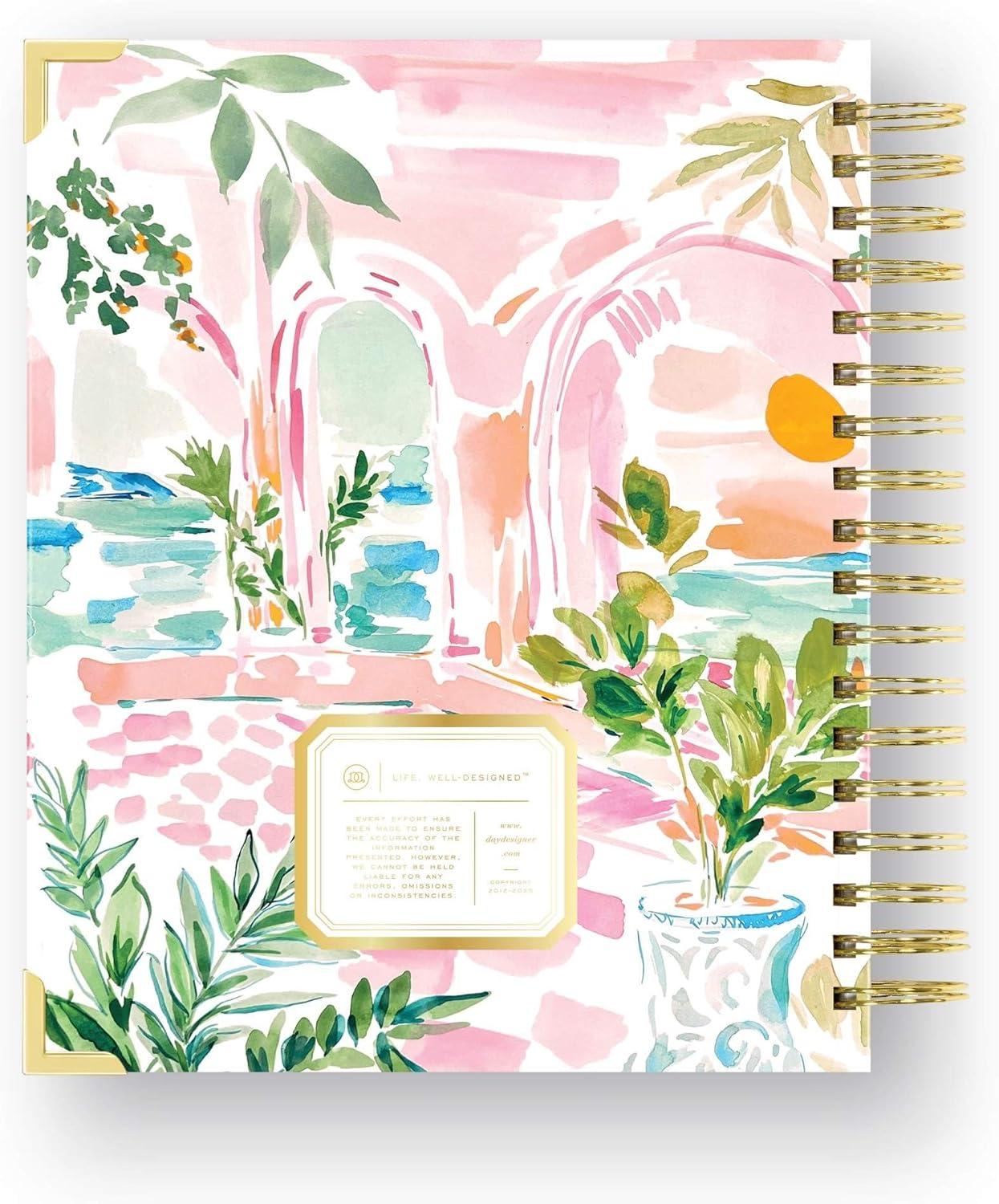 imageDay Designer 20262027 Daily Planner Premium Planner for Stylish Organization Combines Monthly Calendar Hourly Schedule ToDo List Gratitude Goal Setting Inspirational Quotes Stickers amp More Elegant laminated Cover with Gold Accents Casa Bella 202627Capri 202627