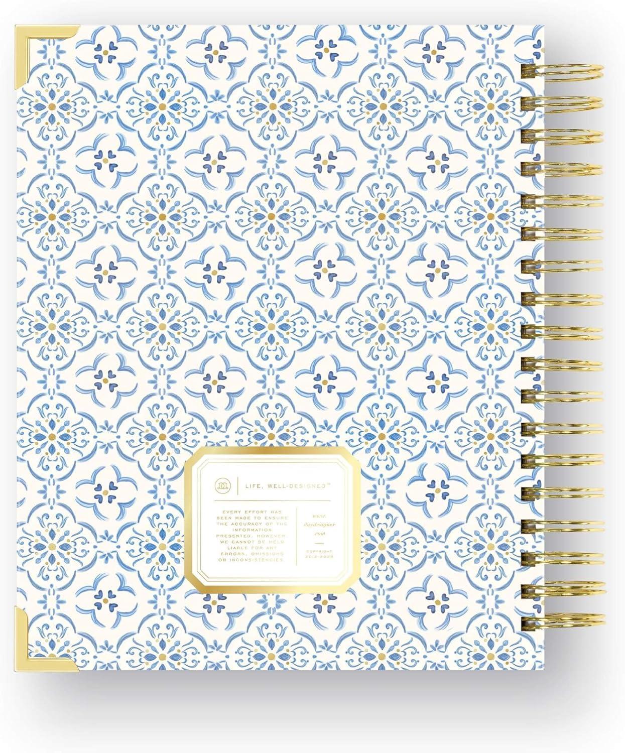 imageDay Designer 20262027 Daily Planner Premium Planner for Stylish Organization Combines Monthly Calendar Hourly Schedule ToDo List Gratitude Goal Setting Inspirational Quotes Stickers amp More Elegant laminated Cover with Gold Accents Azure 202627Casa Bella 202627