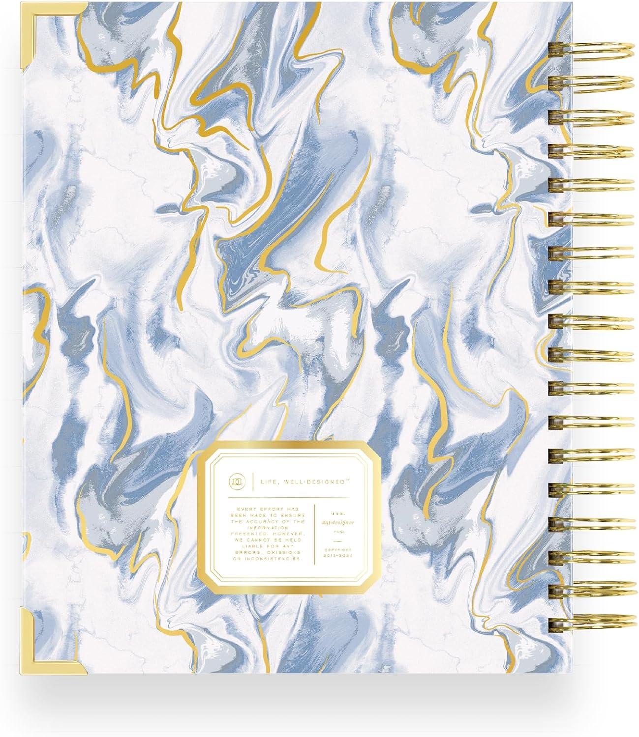 imageDay Designer 20262027 Daily Planner Premium Planner for Stylish Organization Combines Monthly Calendar Hourly Schedule ToDo List Gratitude Goal Setting Inspirational Quotes Stickers amp More Elegant laminated Cover with Gold Accents Azure 202627Azure