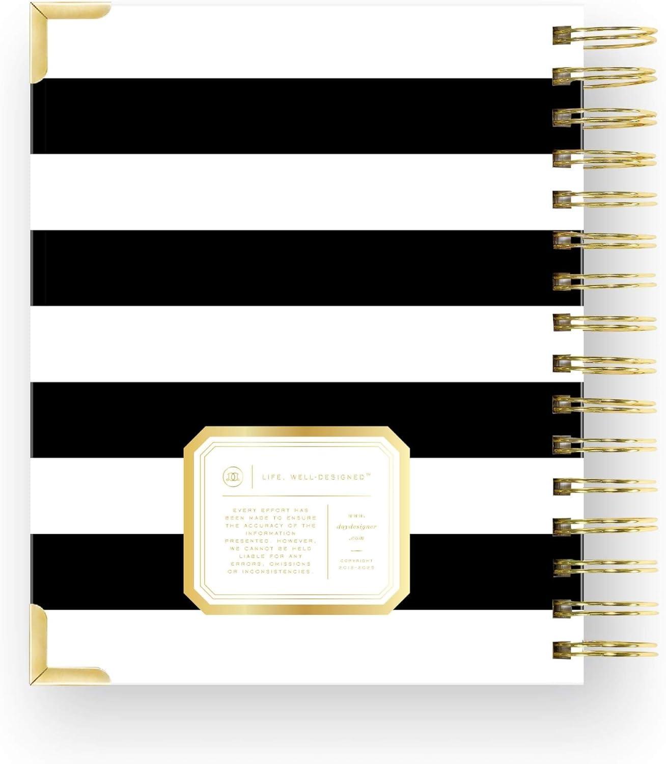 imageDay Designer 202627 Mini Daily Planner July 2026 June 2027 6x8125 Page Size Glossy Laminated Cover Capri 202627Black Stripe 202627