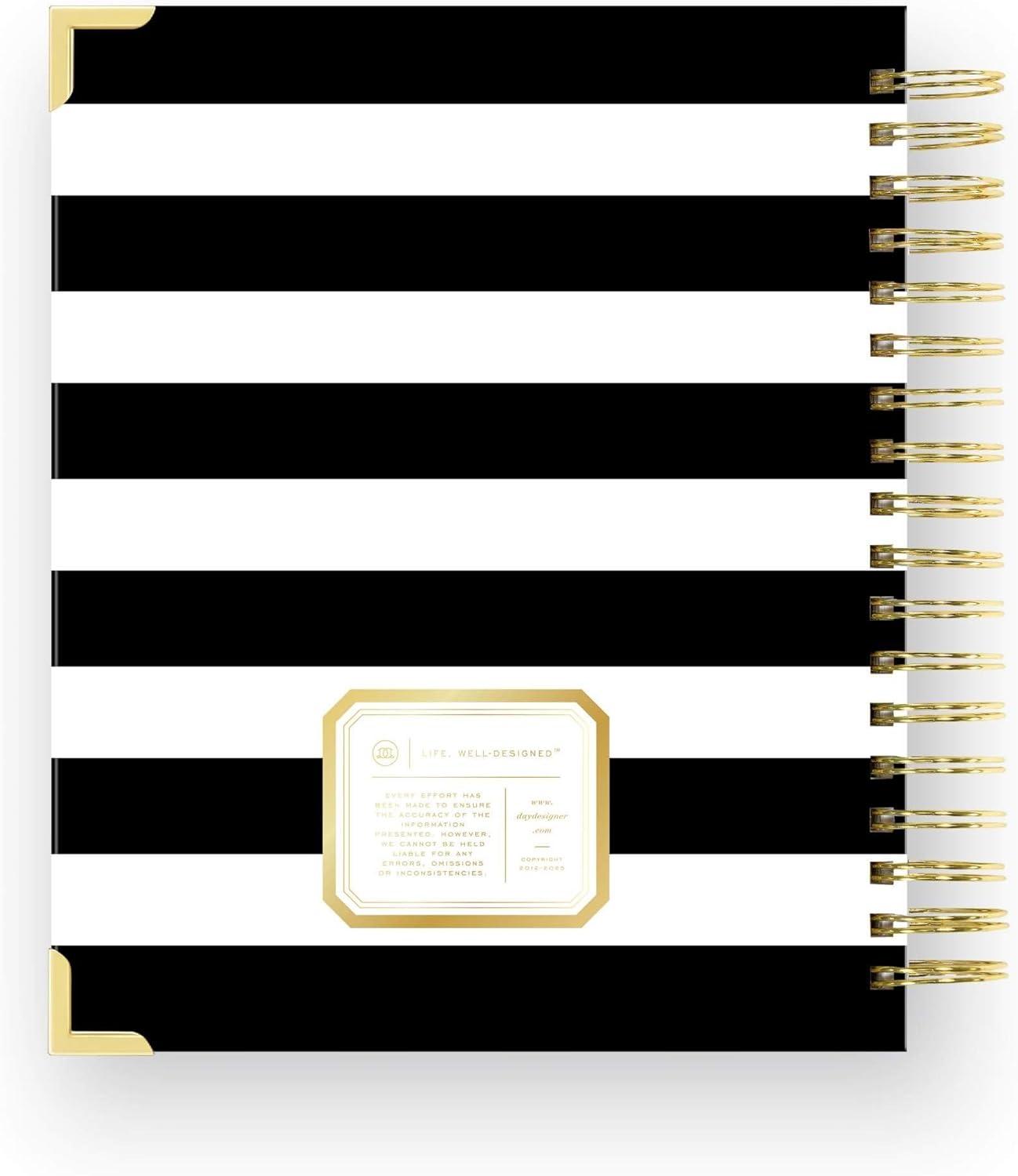 imageDay Designer 202627 Weekly Planner July 2026 June 2027 74x95 Page Size Glossy Laminated Cover Black Stripe 202627Black Stripe 202627