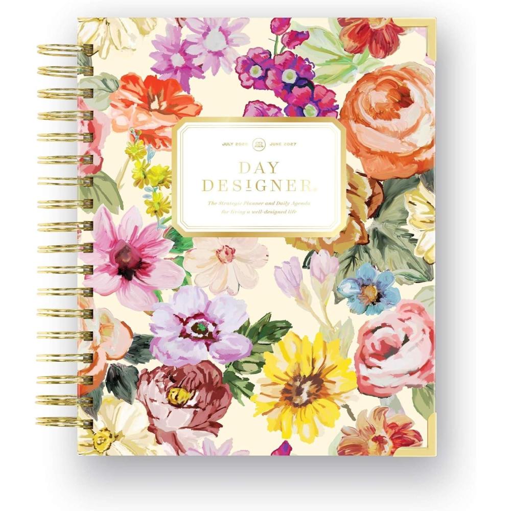 imageDay Designer 20262027 Daily Planner Premium Planner for Stylish Organization Combines Monthly Calendar Hourly Schedule ToDo List Gratitude Goal Setting Inspirational Quotes Stickers amp More Elegant laminated Cover with Gold Accents Azure 202627Oh So Lovely 202627