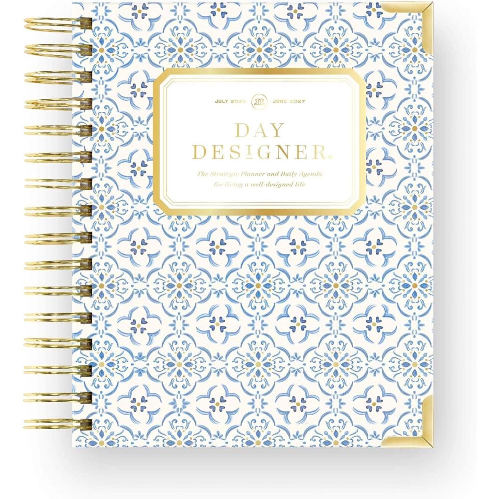 imageDay Designer 202627 Mini Daily Planner July 2026 June 2027 6x8125 Page Size Glossy Laminated Cover Capri 202627Casa Bella 202627