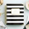 Day Designer 2026-2027 Daily Planner – Premium Planner for Stylish Organization. Combines Monthly Calendar, Hourly Schedule, To-Do List, Gratitude, Goal Setting, Inspirational Quotes, Stickers & More. Elegant laminated Cover with Gold Accents (Azure – 2026-27)(Black Stripe)