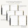 Day Designer 2026-27 Mini Daily Planner, July 2026 – June 2027, 6×8.125 Page Size, Glossy Laminated Cover (Black Stripe – 2026-27)(Painted Leopard)