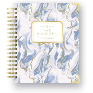 Day Designer 2026-2027 Daily Planner – Premium Planner for Stylish Organization. Combines Monthly Calendar, Hourly Schedule, To-Do List, Gratitude, Goal Setting, Inspirational Quotes, Stickers & More. Elegant laminated Cover with Gold Accents (Azure – 2026-27)(Azure – 2026-27)