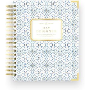 Day Designer 2026-27 Weekly Planner, July 2026 – June 2027, 7.4×9.5 Page Size, Glossy Laminated Cover (Black Stripe – 2026-27)(Casa Bella 2026-27)