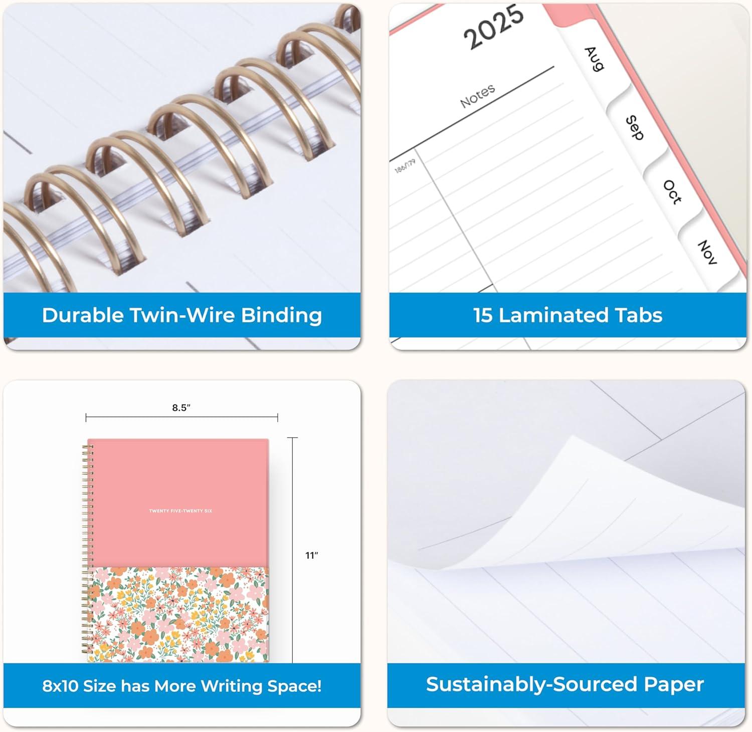imageBlue Sky 20262027 Weekly and Monthly Academic Year Planner Calendar July 2026 June 2027 85 x 11 Flexible Cover With Pockets Wirebound Storage Pocket CatiraCatira 20252026