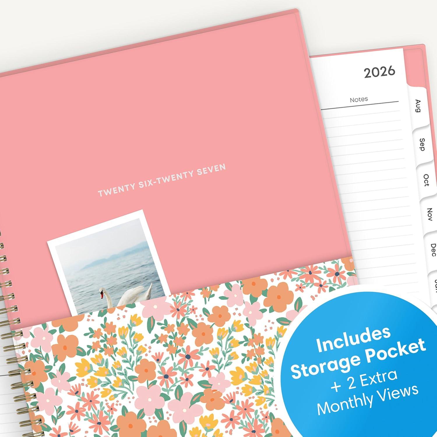 imageBlue Sky 20262027 Weekly and Monthly Academic Year Planner Calendar July 2026 June 2027 85 x 11 Flexible Cover With Pockets Wirebound Storage Pocket CatiraCatira 20262027