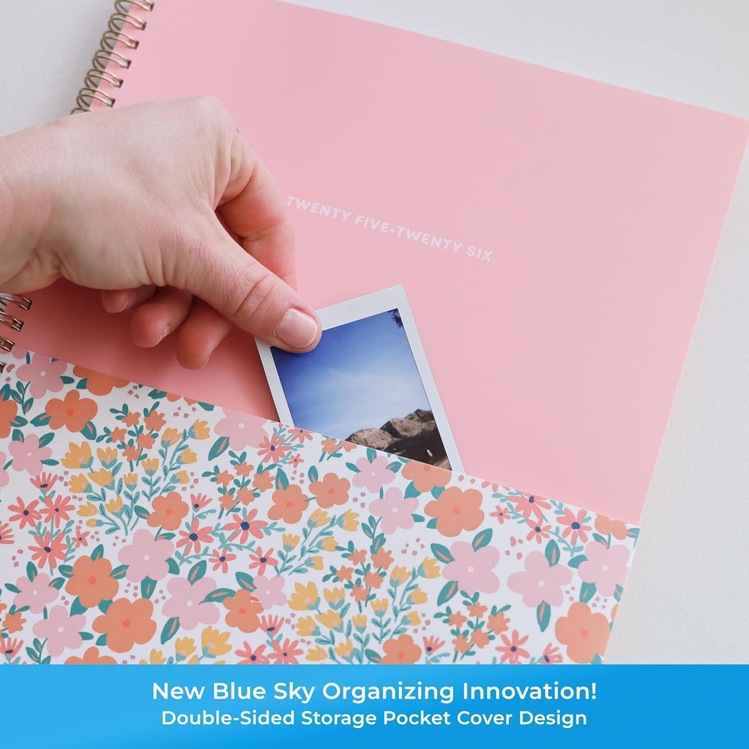 imageBlue Sky 20262027 Weekly and Monthly Academic Year Planner Calendar July 2026 June 2027 85 x 11 Flexible Cover With Pockets Wirebound Storage Pocket CatiraCatira 20252026