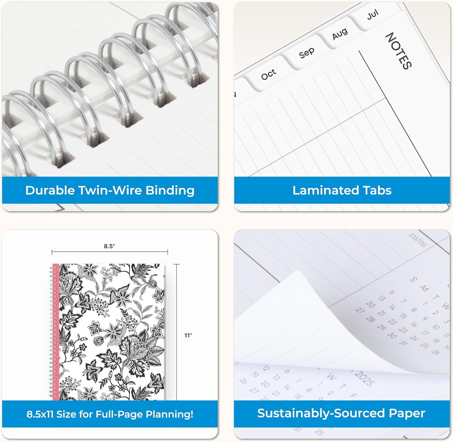 imageBlue Sky 20262027 Weekly and Monthly Academic Year Planner Calendar July 2026 June 2027 85 x 11 Flexible Pocket Cover Wirebound Storage Pocket AnaleisAnaleis 20252026