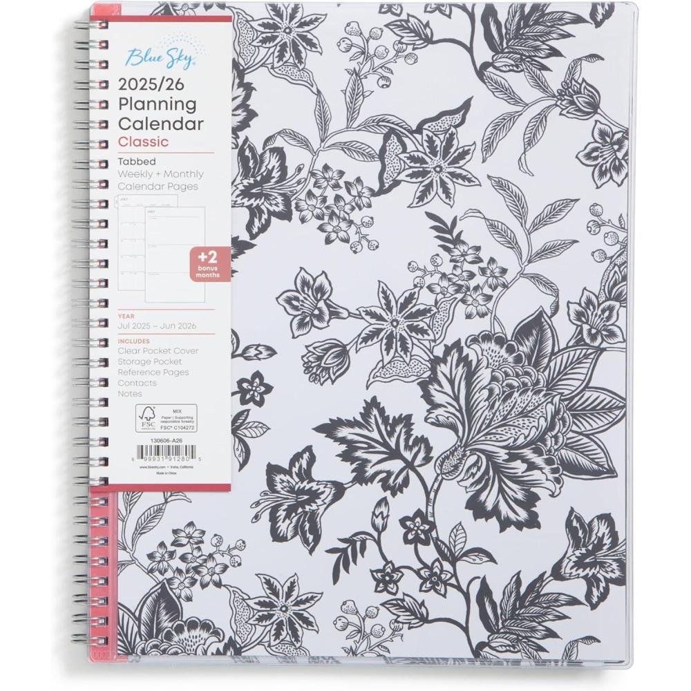 imageBlue Sky 20262027 Weekly and Monthly Academic Year Planner Calendar July 2026 June 2027 85 x 11 Flexible Pocket Cover Wirebound Storage Pocket AnaleisAnaleis 20252026