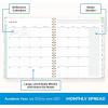 Blue Sky 2026-2027 Weekly and Monthly Academic Year Teacher Lesson Planner Calendar With Clipboard, July 2026 – June 2027, 8.5″ x 11″, Hard Cover, Wirebound, Laminated Tabs, Miah(Miah- 2026/2027)