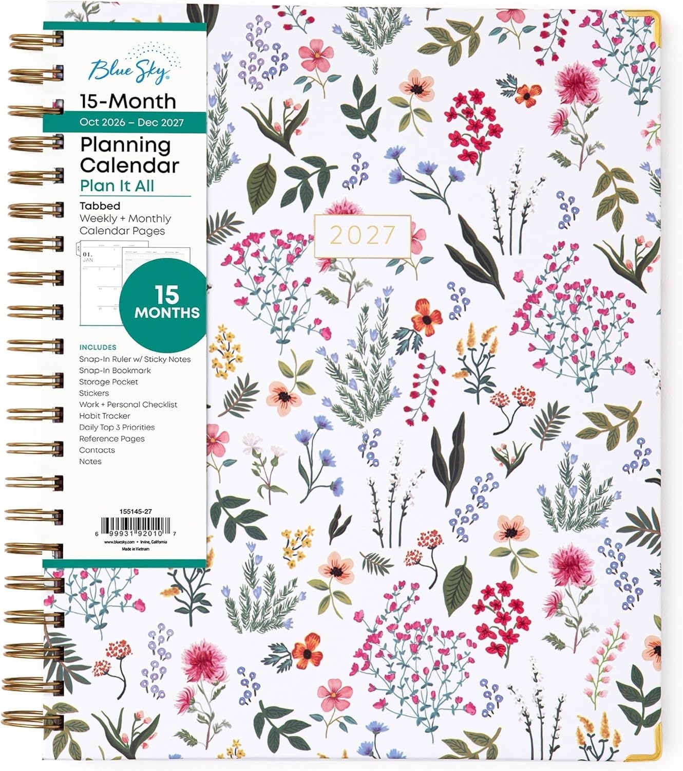 image:imageBlue Sky 2027 15Month Weekly amp Monthly Planner 85x11 LondonberryLondonberry 2027