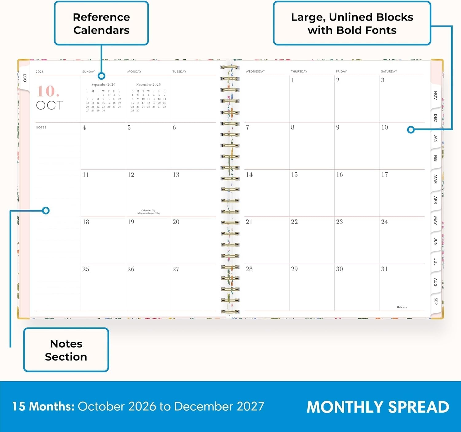 image:imageBlue Sky 2027 15Month Weekly amp Monthly Planner 85x11 LondonberryLondonberry 2027