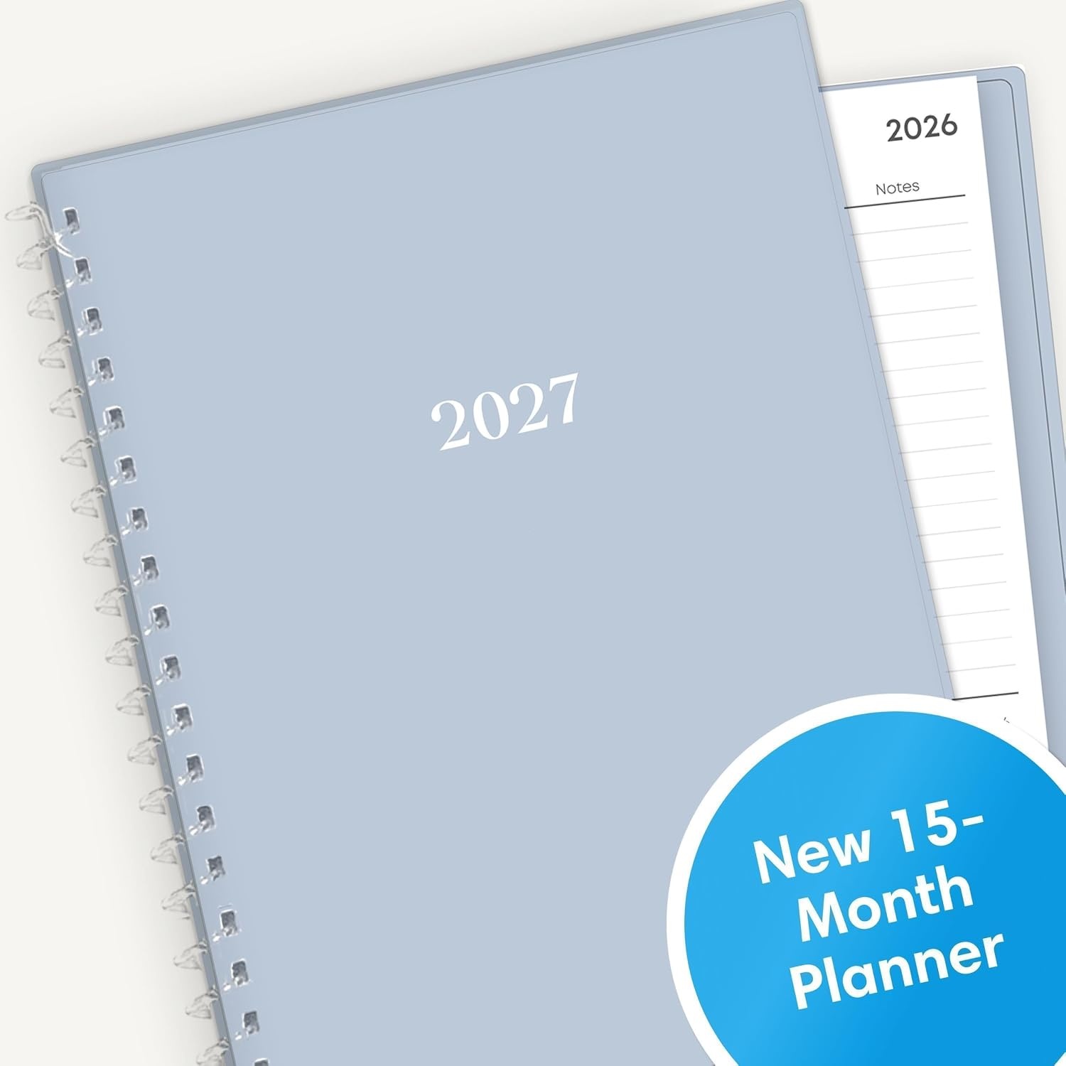 image:imageBlue Sky 2027 15Month Weekly amp Monthly Planner Calendar 5x8 Soft Blue