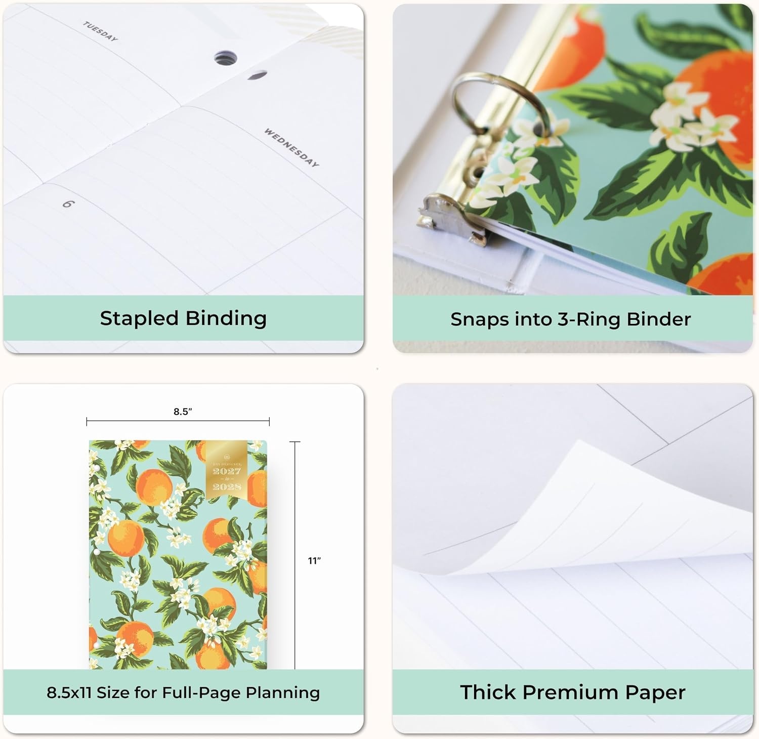 image:imageBlue Sky 2027 24Month Monthly Planner 85x11 Orange Blossom MintOrange Blossom Mint 2027