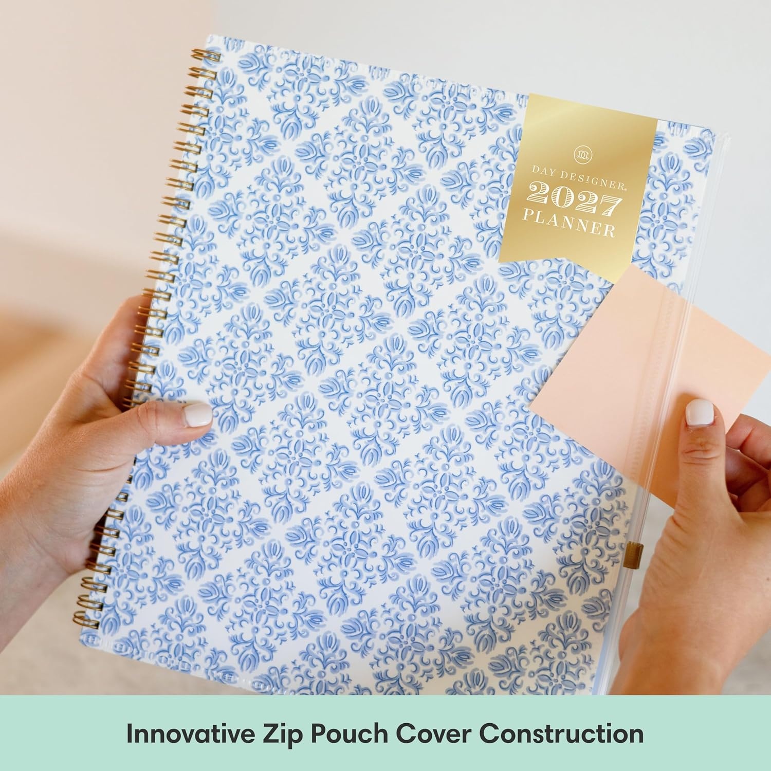 image:imageBlue Sky 2027 Weekly amp Monthly Planner Calendar 5x8 Serenity Tile BlueSerenity Tile Blue 2027