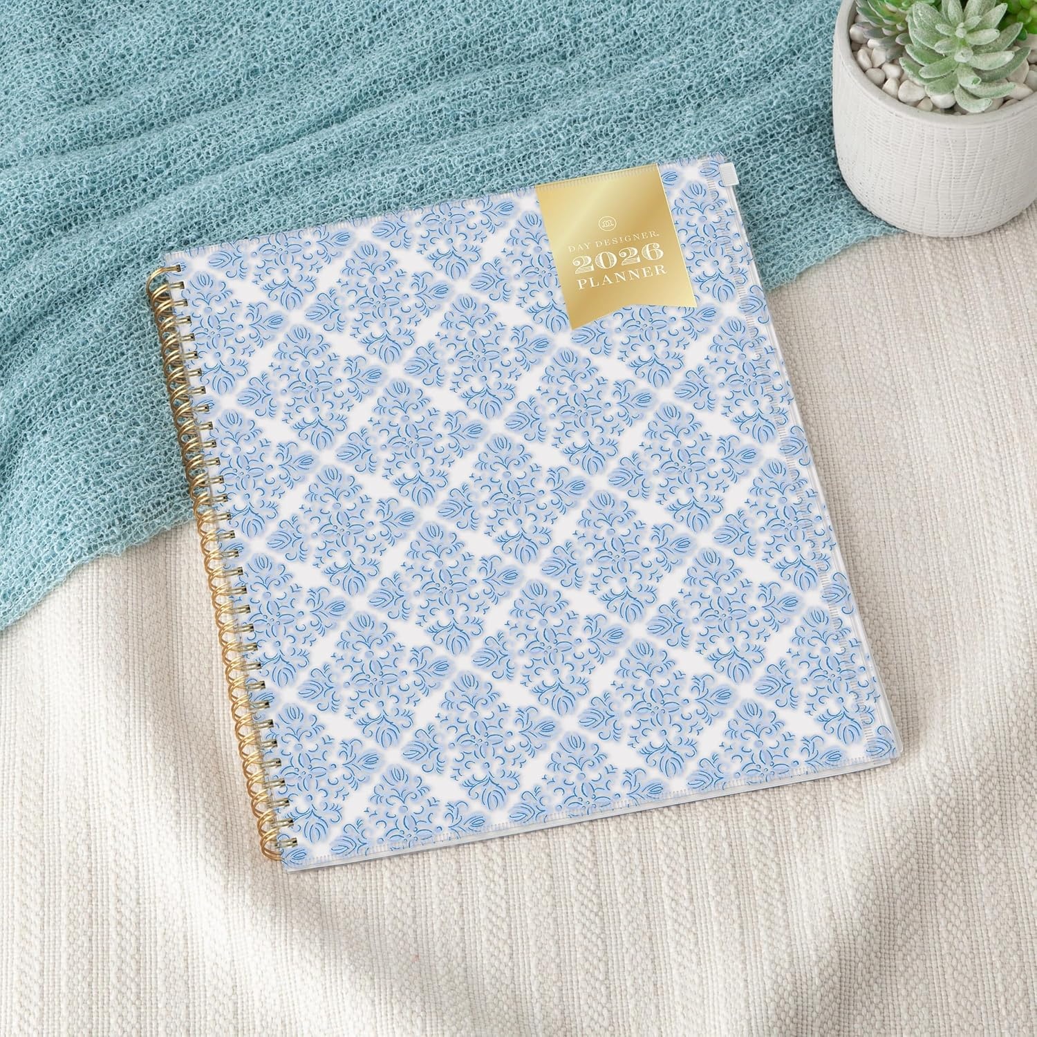 image:imageBlue Sky 2027 Weekly amp Monthly Planner Calendar 5x8 Serenity Tile BlueSerenity Tile Blue 2027