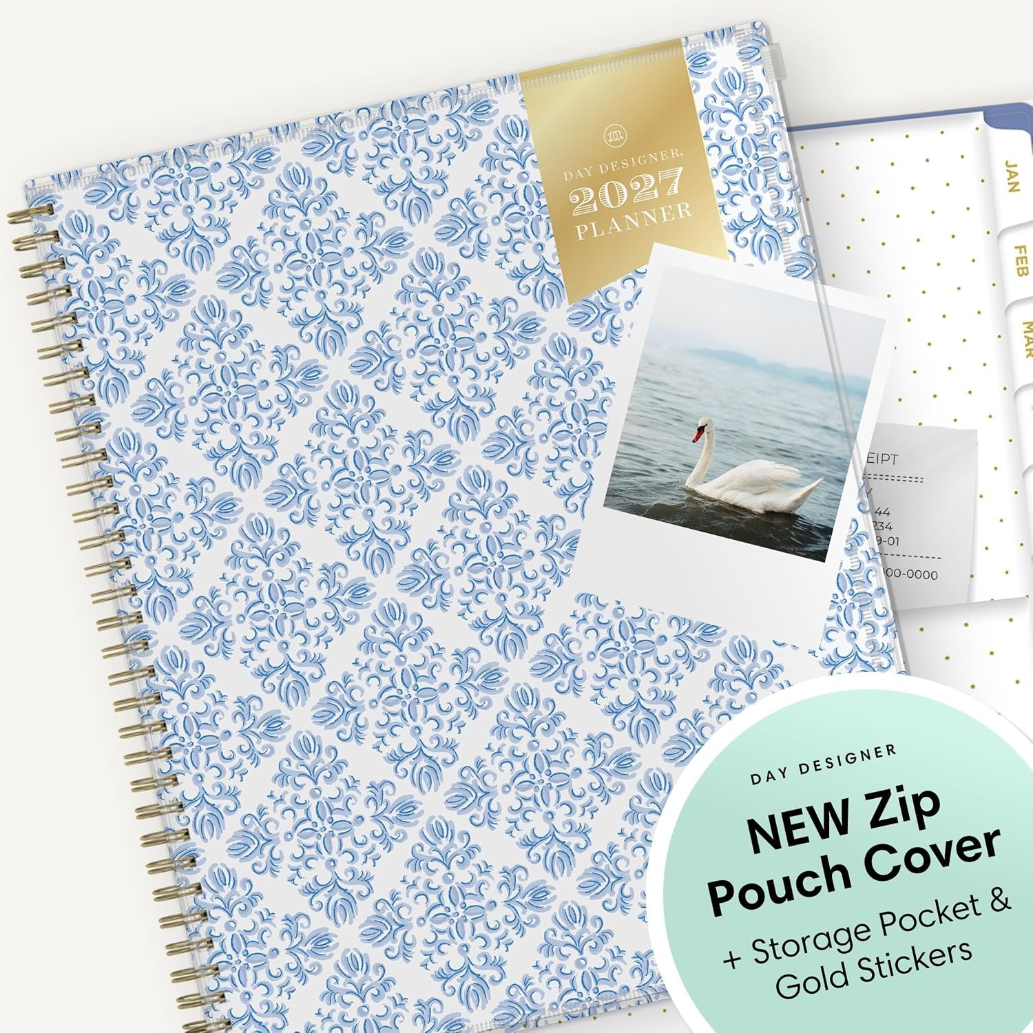 image:imageBlue Sky 2027 Weekly amp Monthly Planner Calendar 5x8 Serenity Tile BlueSerenity Tile Blue 2027