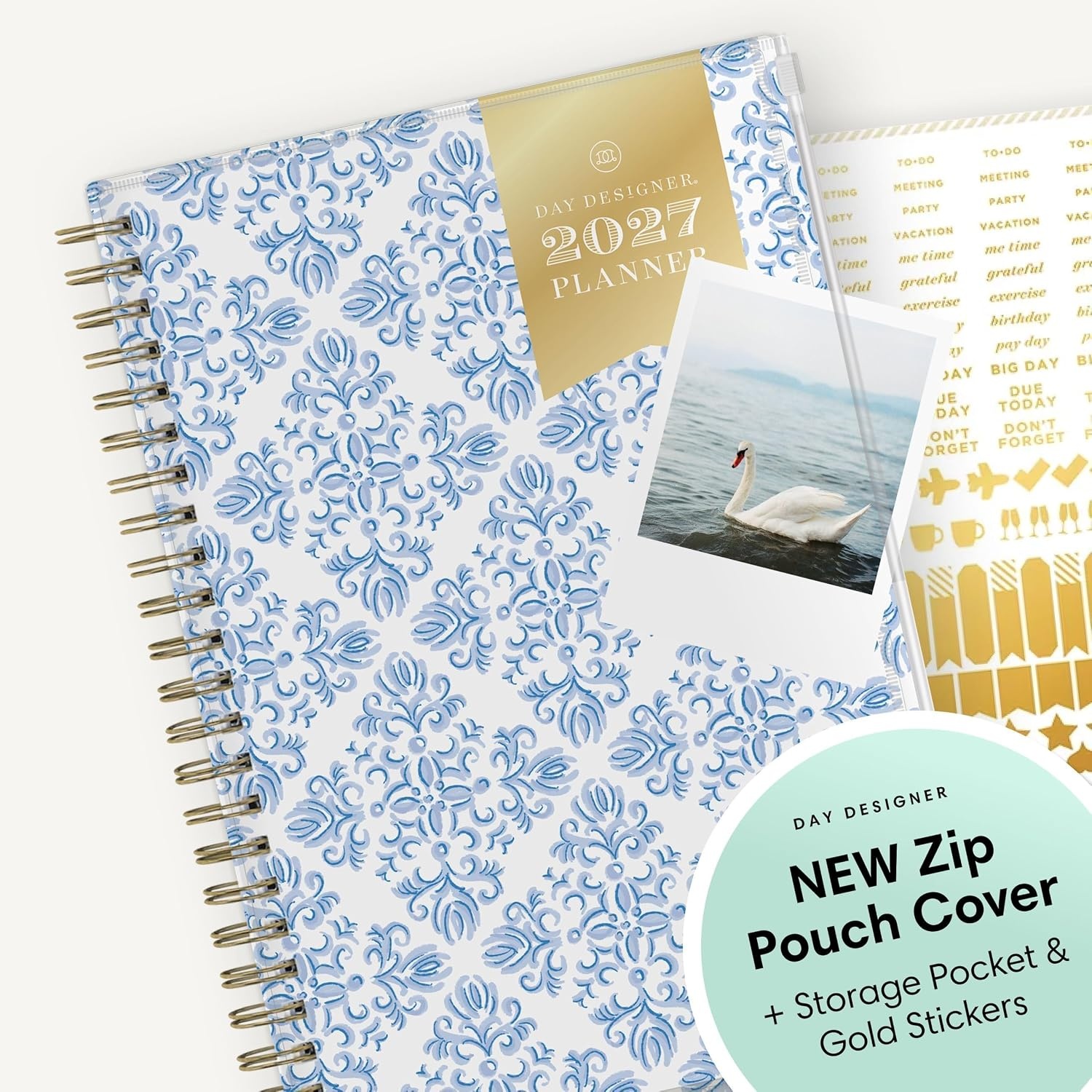 image:imageBlue Sky 2027 Weekly amp Monthly Planner Calendar 5x8 Serenity Tile BlueSerenity Tile Blue 2027