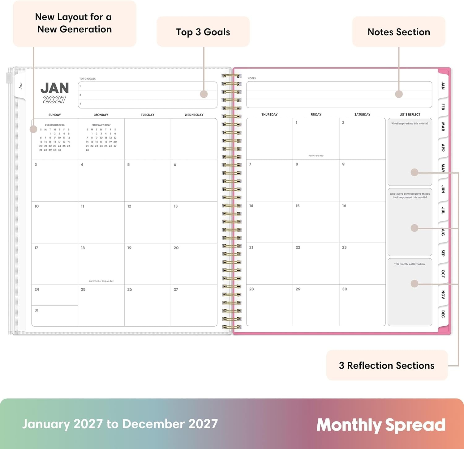 image:imageBlue Sky Gen Z 2027 Weekly amp Monthly Planner Calendar 5x8 CapriCapri 2027