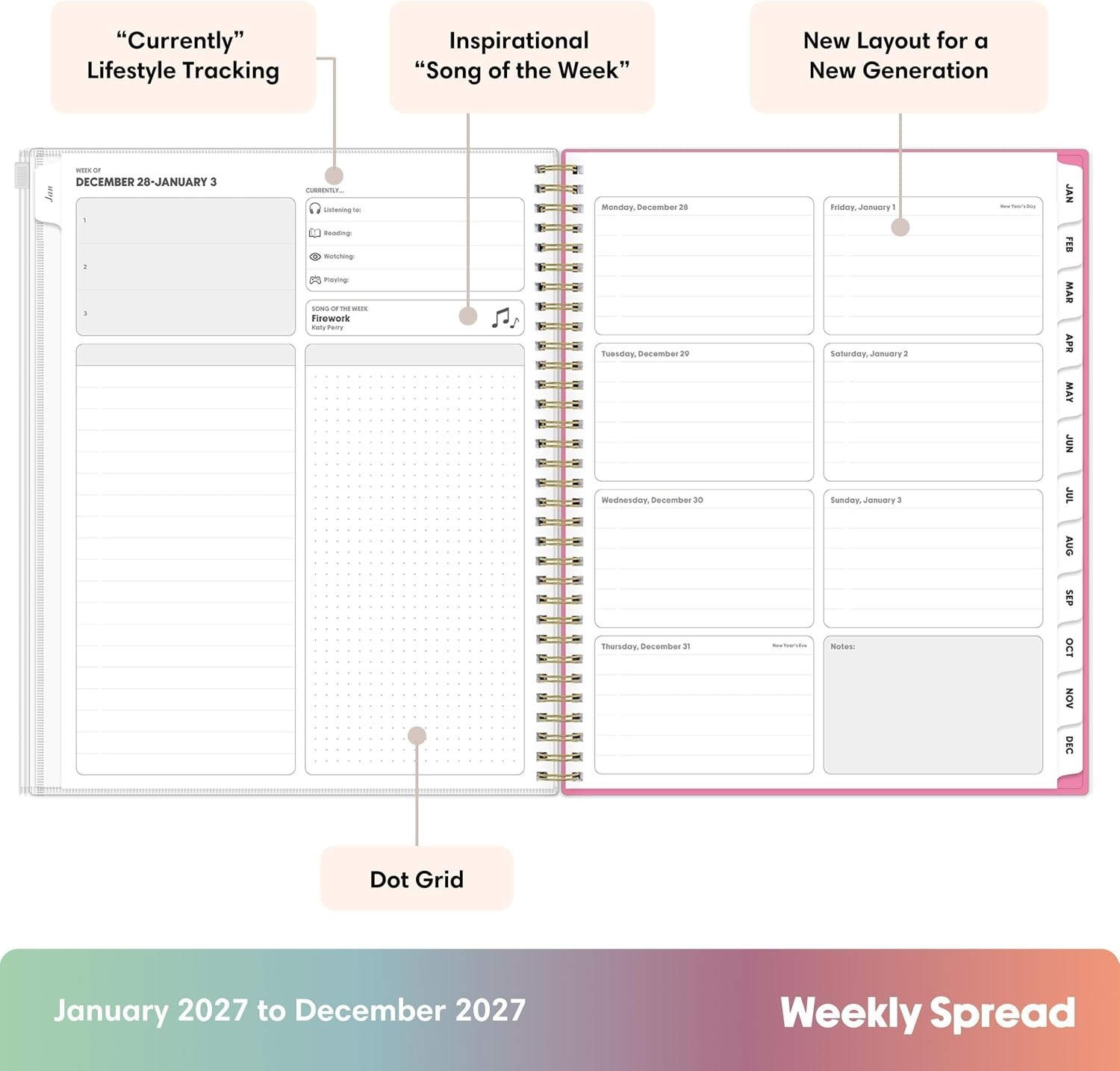 image:imageBlue Sky Gen Z 2027 Weekly amp Monthly Planner Calendar 5x8 CapriCapri 2027